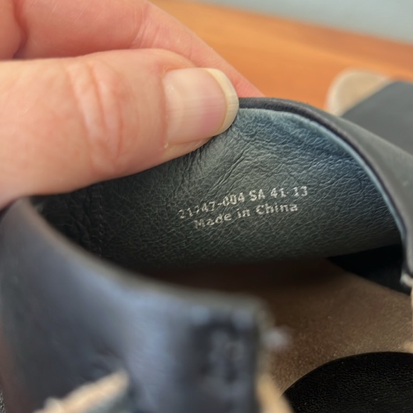 Camper black leather wedge sandals women’s size 38 EU (7.5-8 US) - Picture 7 of 9